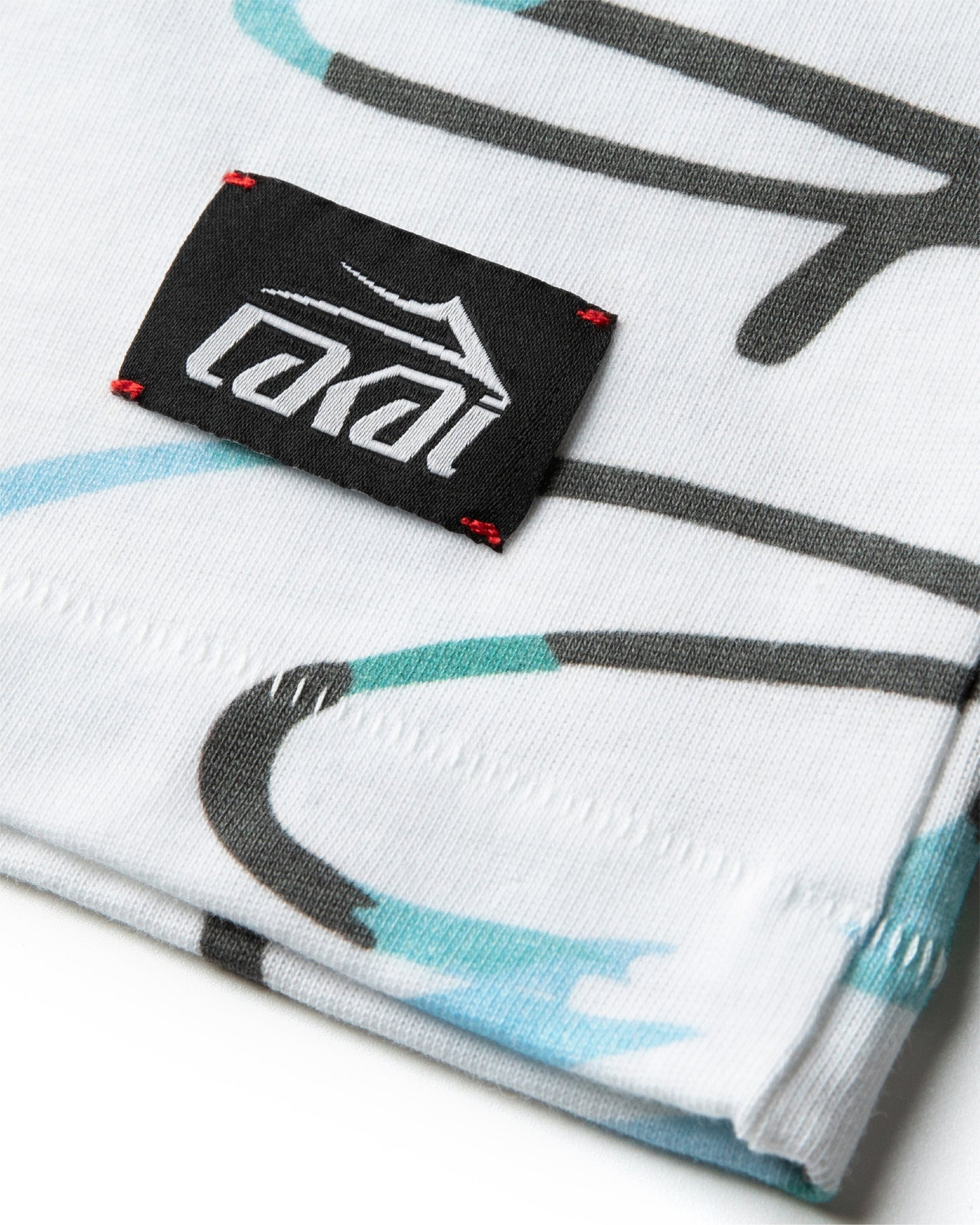 Boxy Tee Signature Print - Washed White