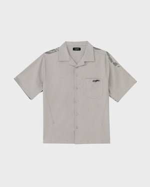 Camp Collar Button Up Shirt - Cool Grey