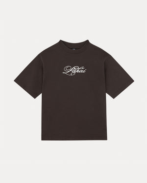 Oversized Signature Tee - Dark Brown