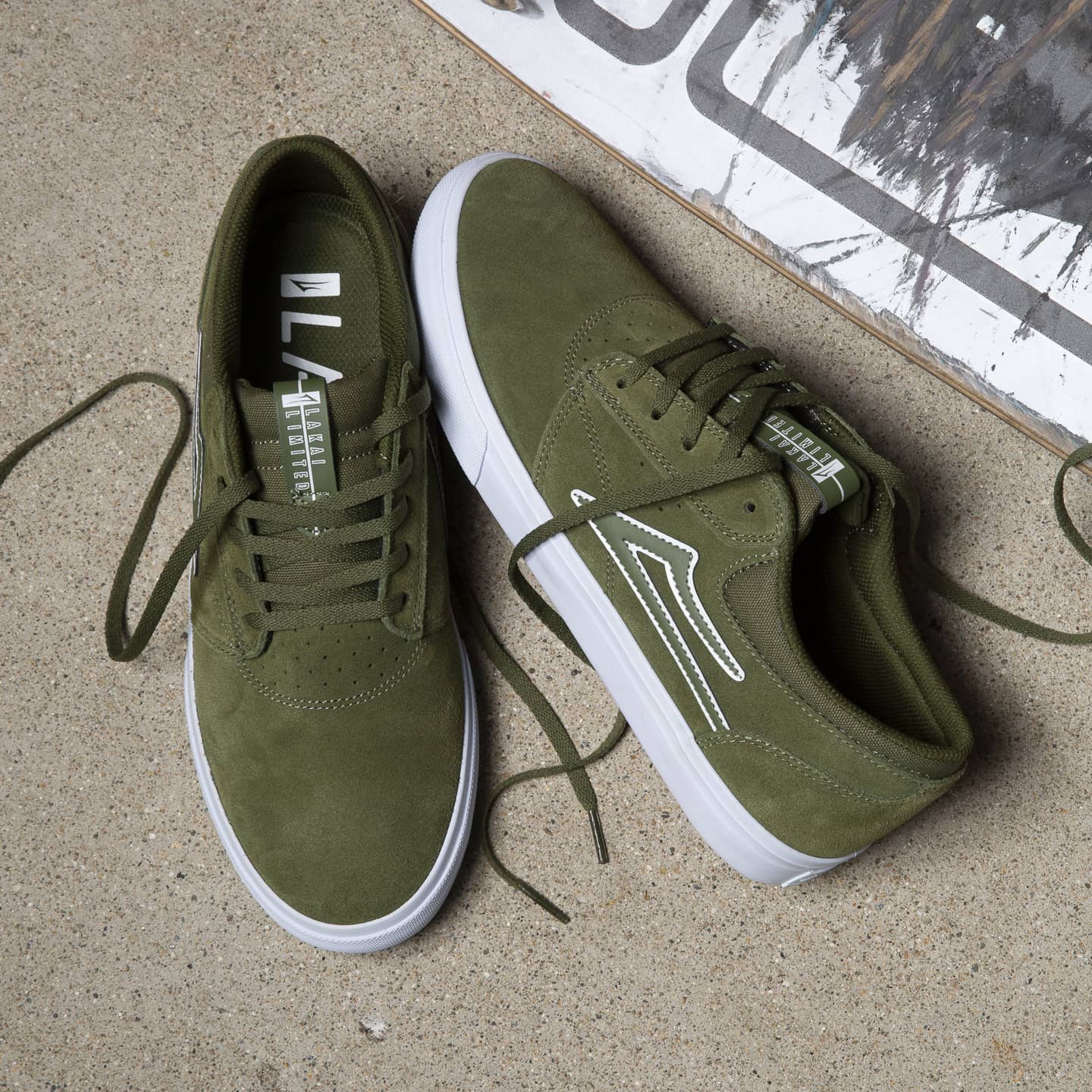 Griffin - Olive Suede - Mens Shoes - Skate Vulcanized | Lakai – Lakai  Limited Footwear