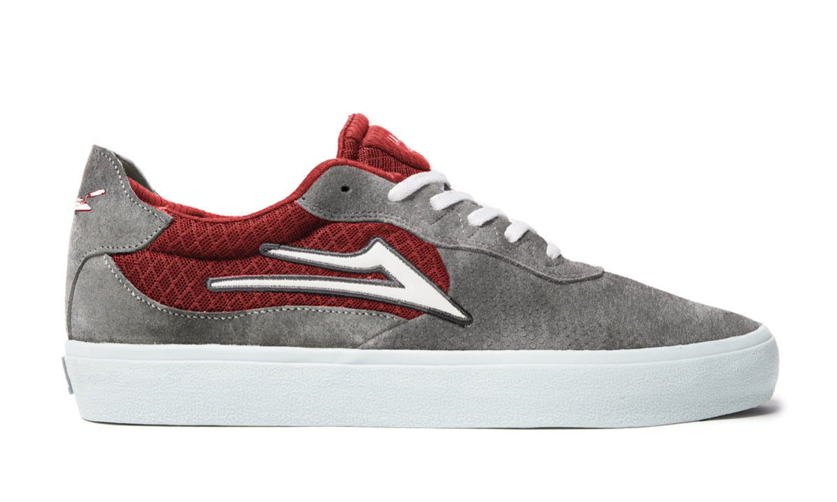 Essex - Grey/Burgundy Suede - Mens Shoes - Skate Vulcanized