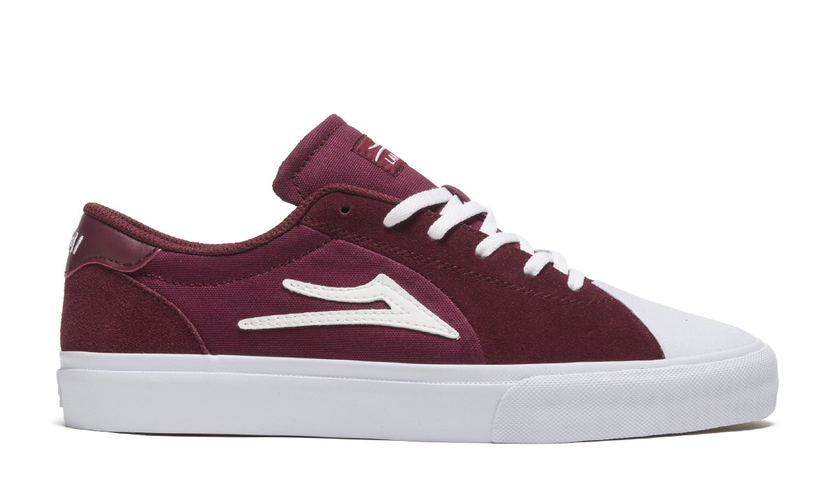 Flaco 2 - Burgundy/White Suede - Mens Shoes - Skate Vulcanized