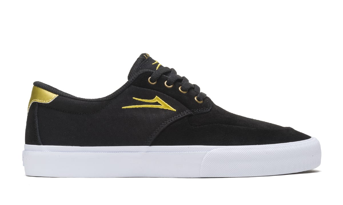 Riley 3 - Black/Gold Suede