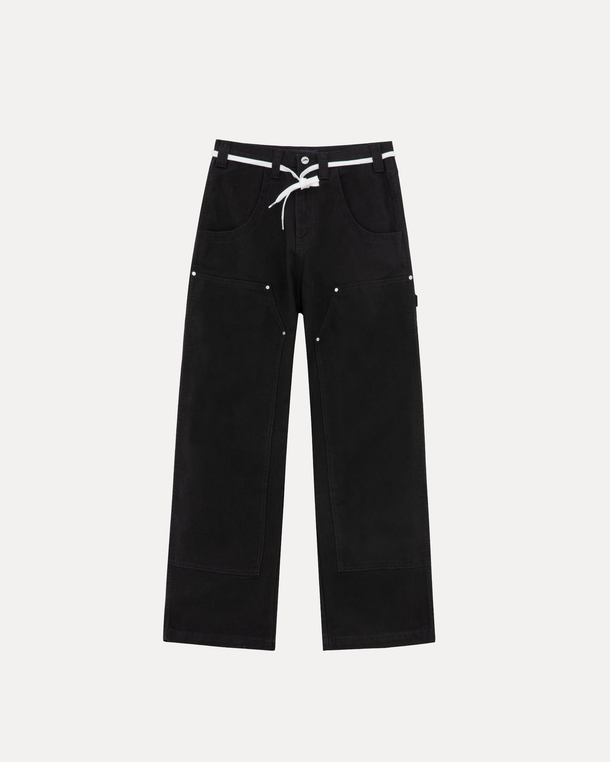 Wide-Leg Double Knee Pant - Black