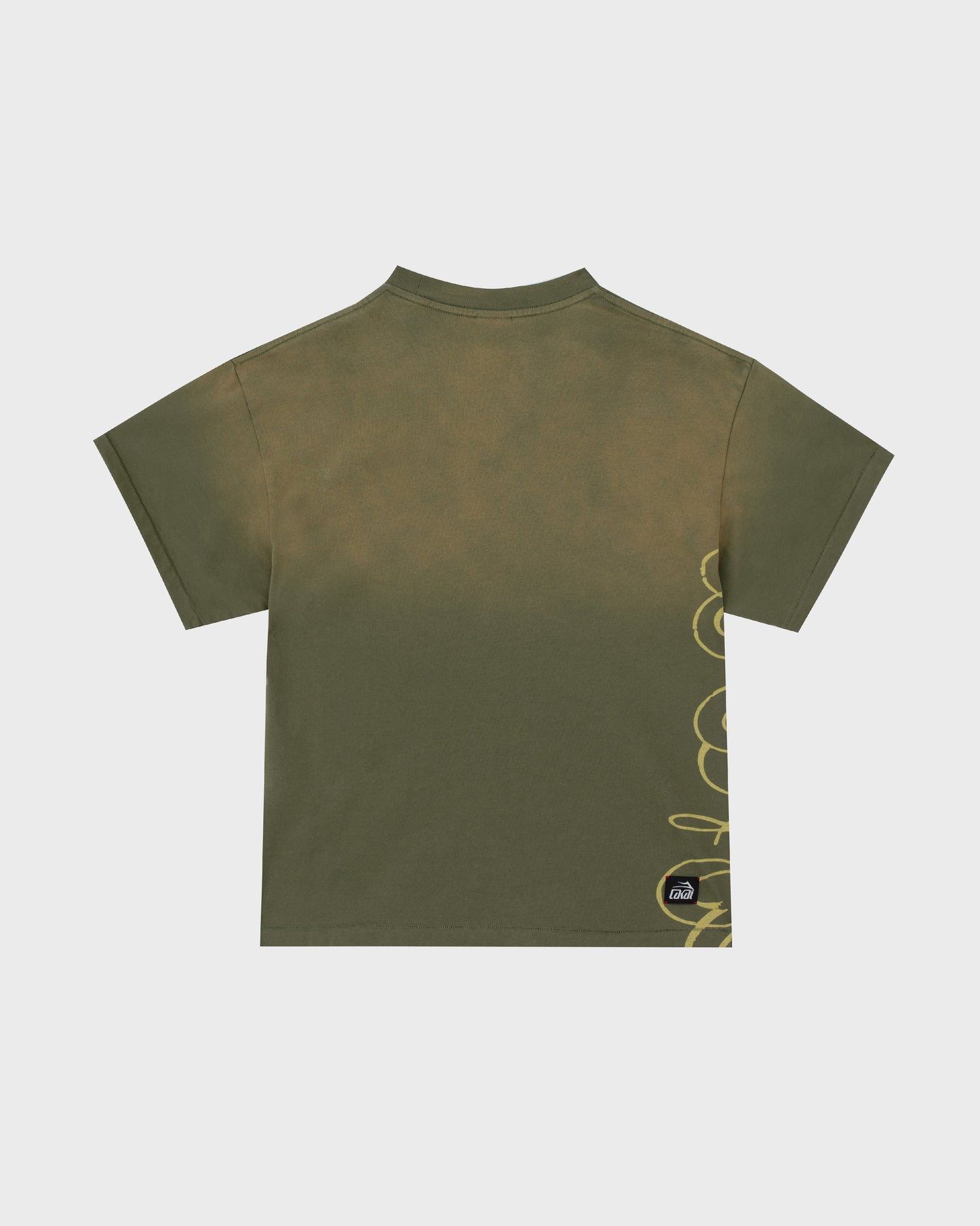 Boxy Tee Signature Print - Sunfaded Green
