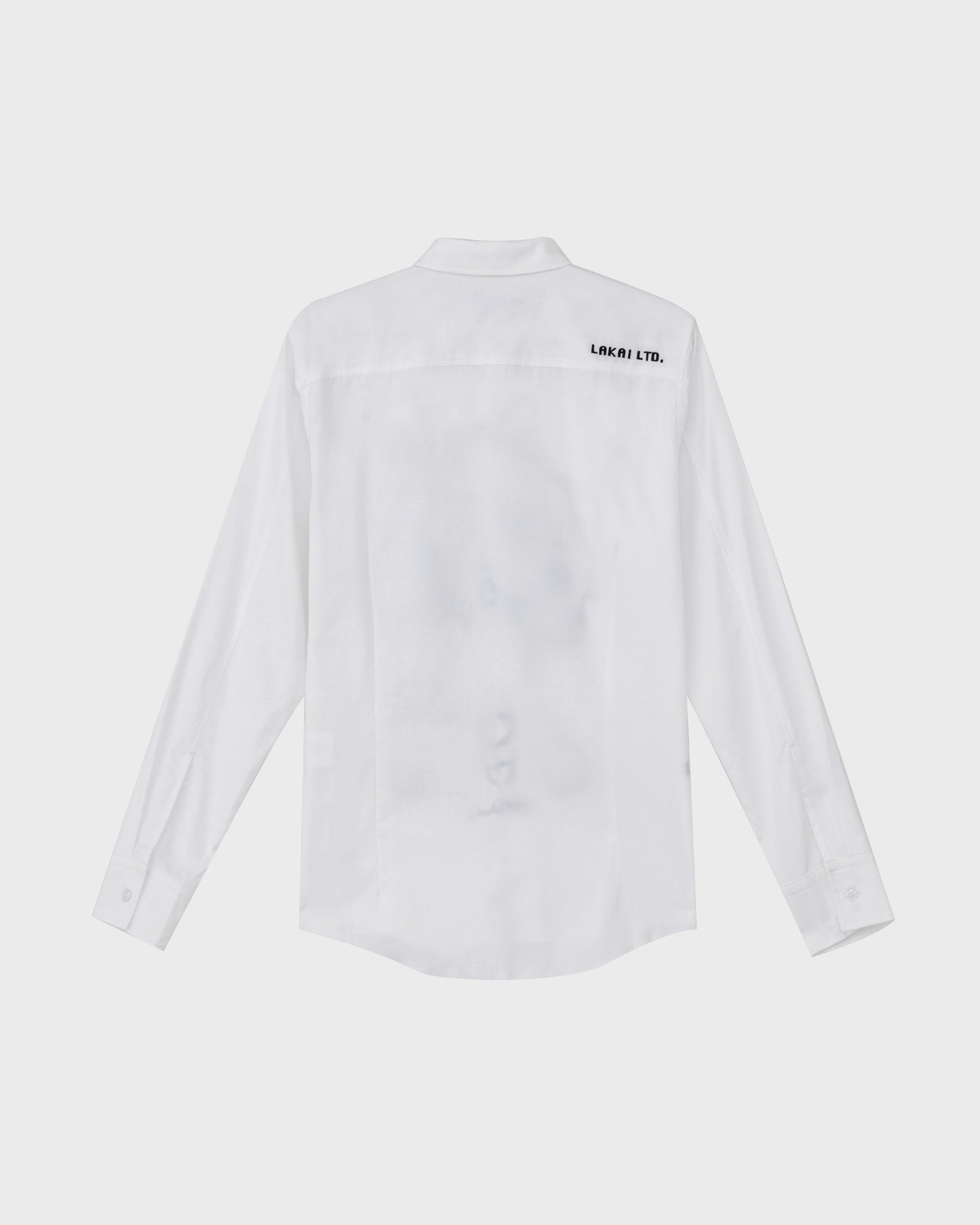Asymmetrical Placket Cerberus Dress Shirt - White