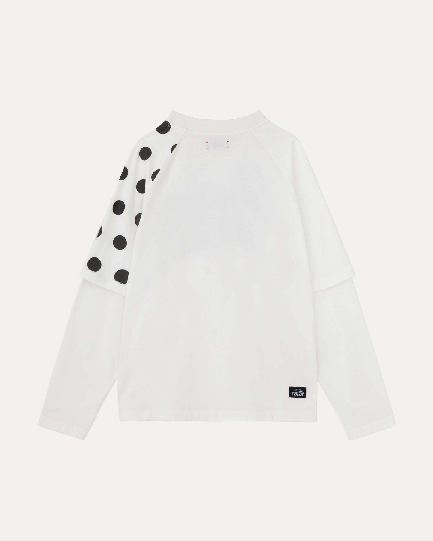 Double-Layer Raglan Longsleeve - White
