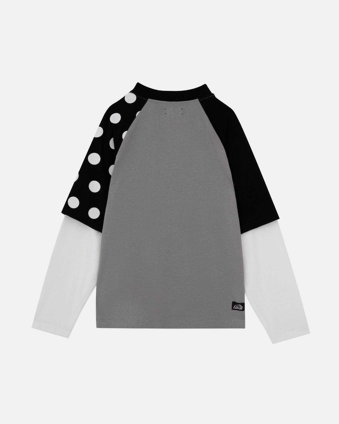 Double Layer Raglan Longsleeve - Black/Grey/White