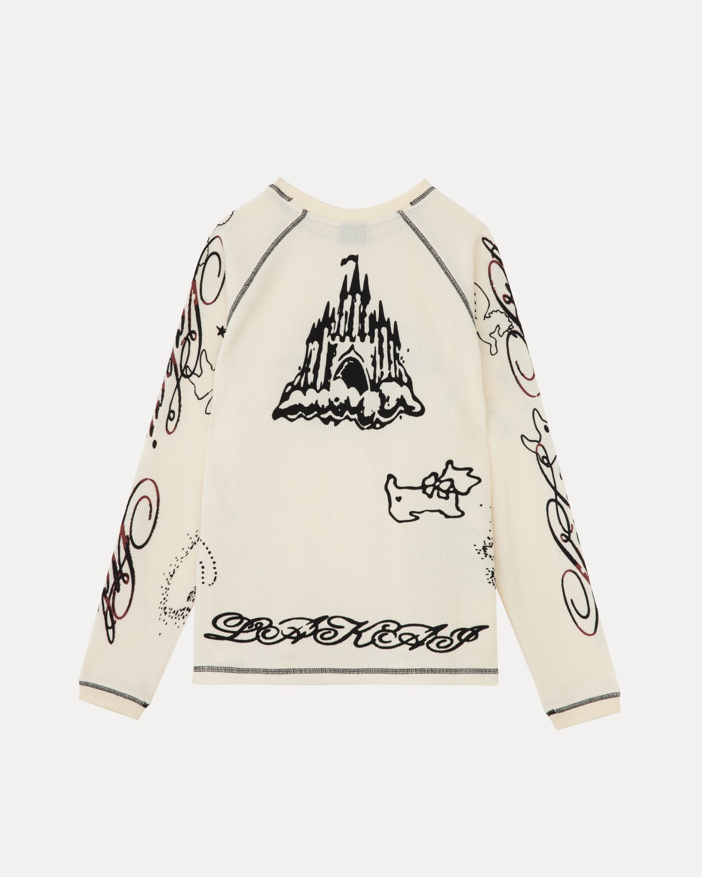 Longsleeve Raglan Waffle Shirt - Natural