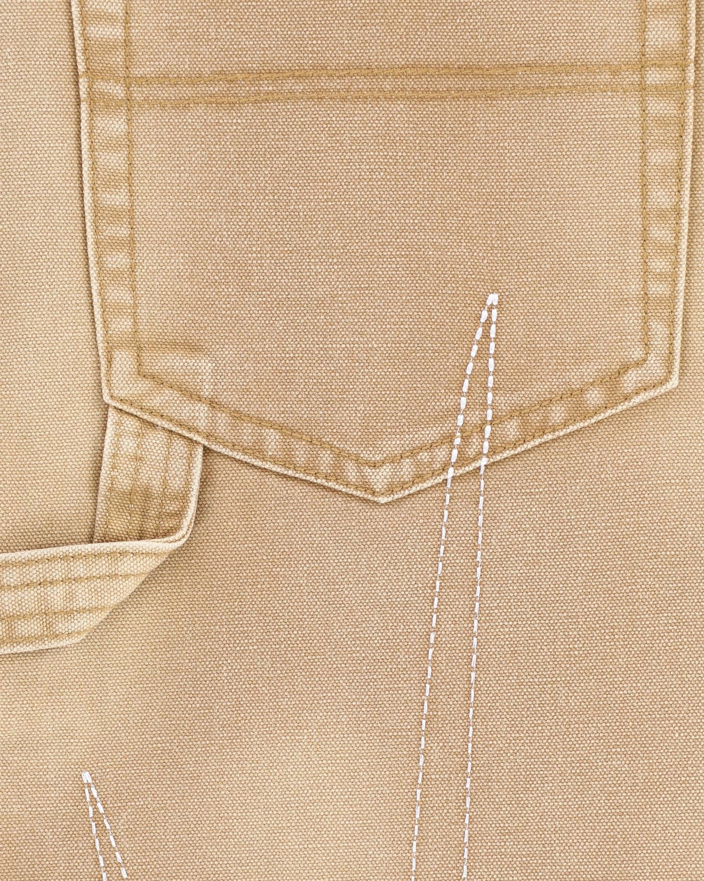 Faded Wide Leg Carpenter Pant - Khaki