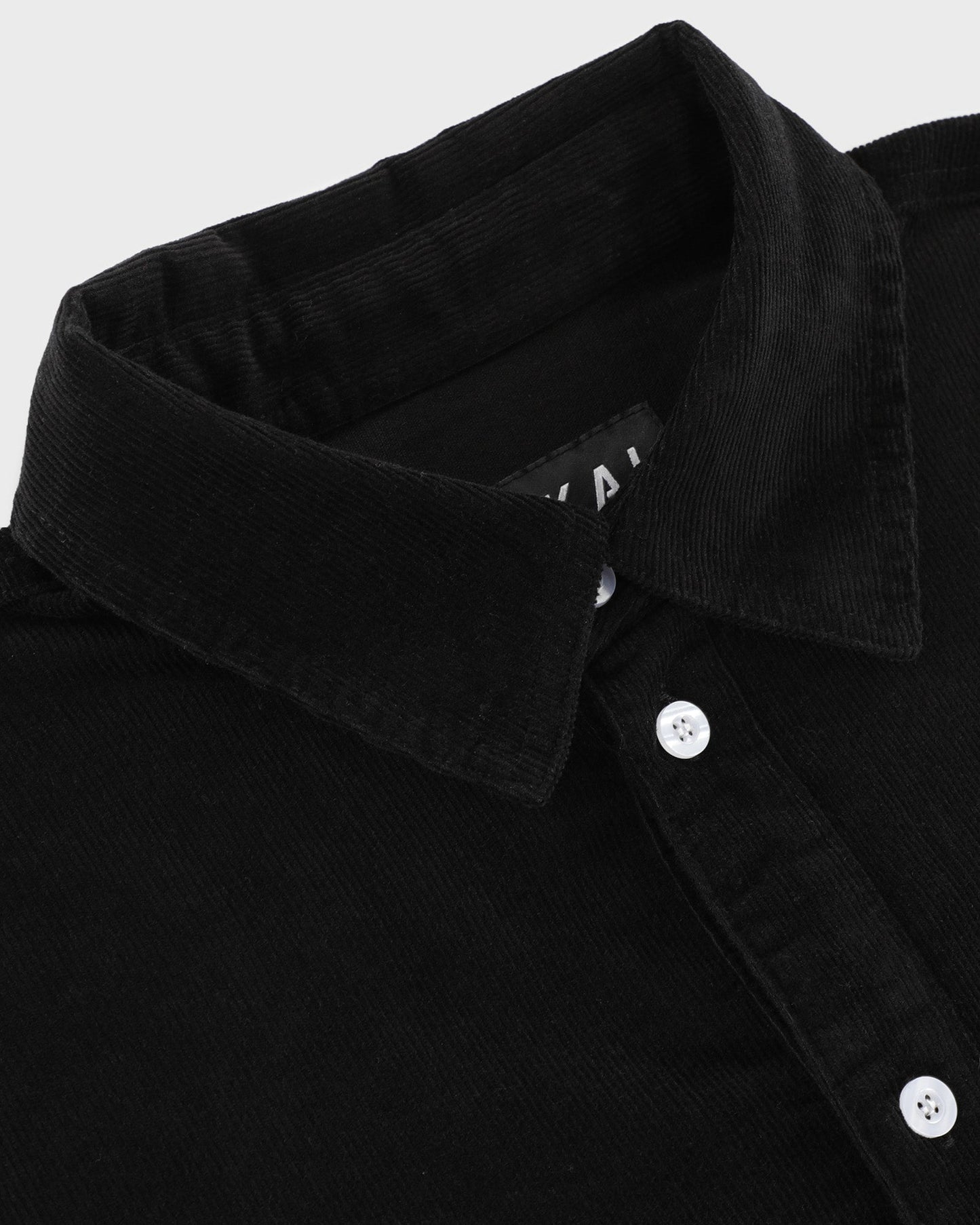 Stacked Placket Corduroy Button-up Longsleeve
