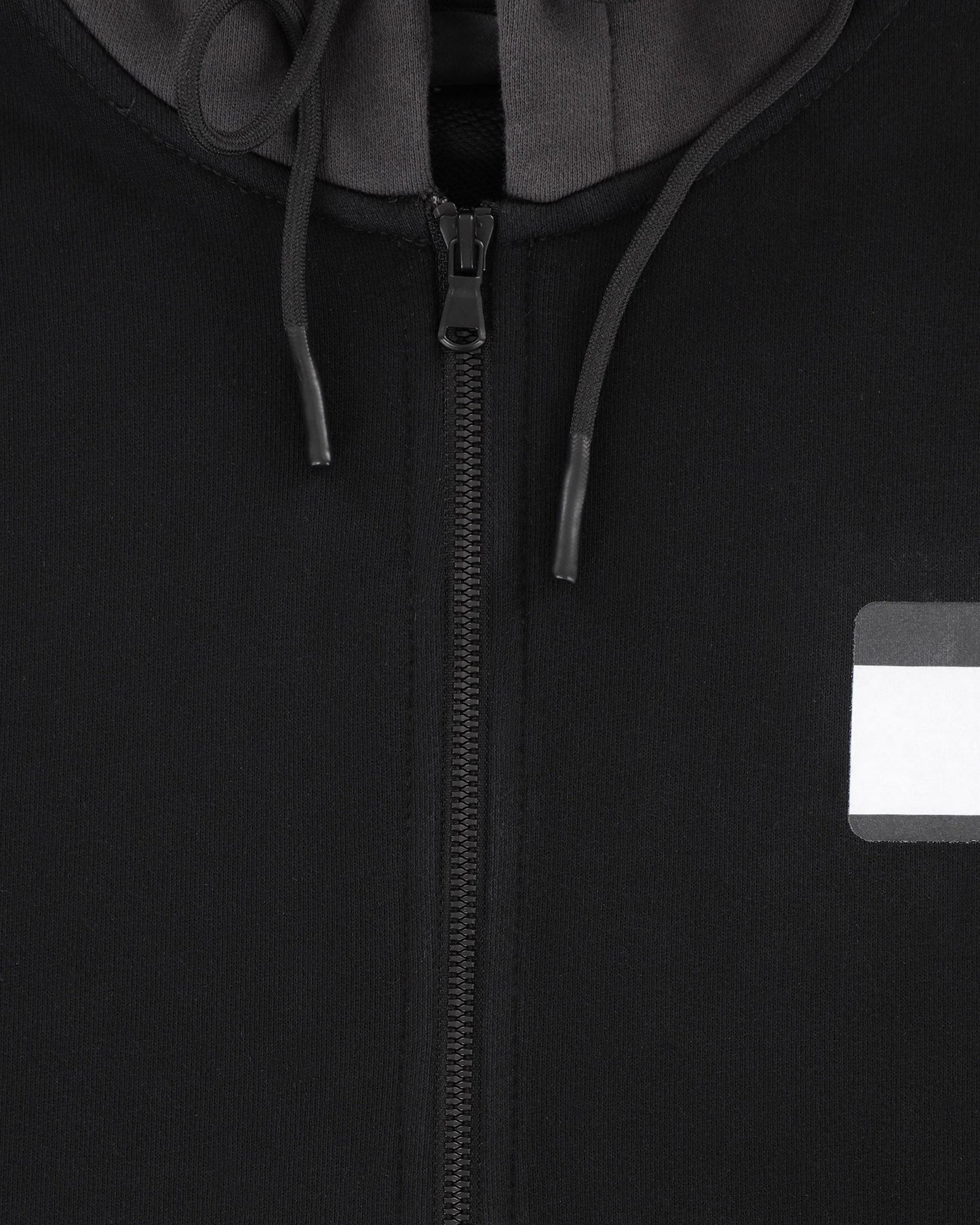 'Hello My Name Is' Zip Up Hoodie - Black