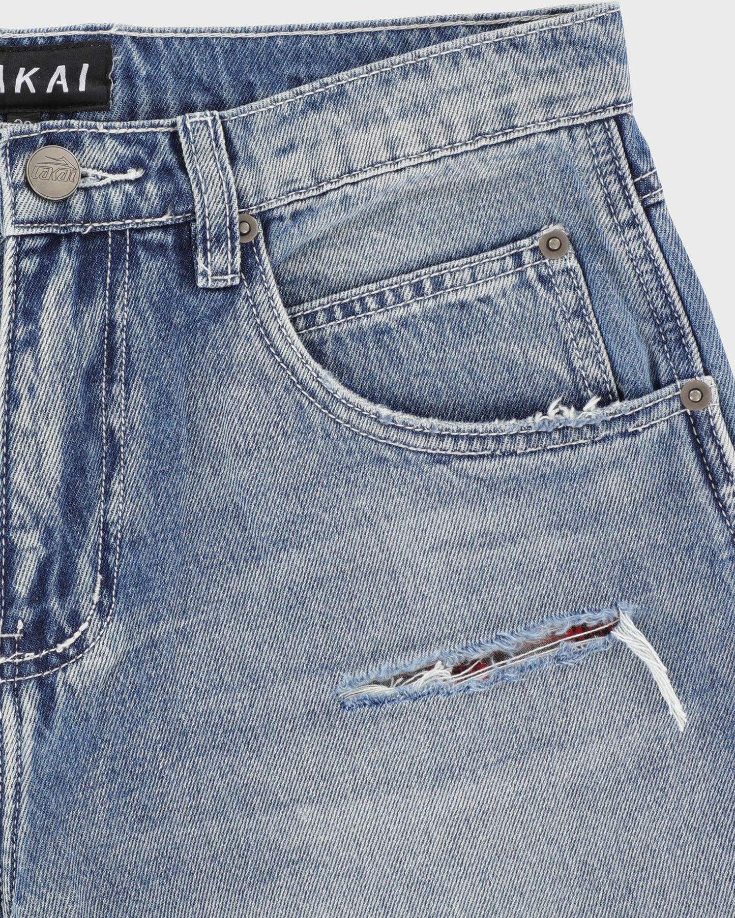 Distressed Double Knee Denims