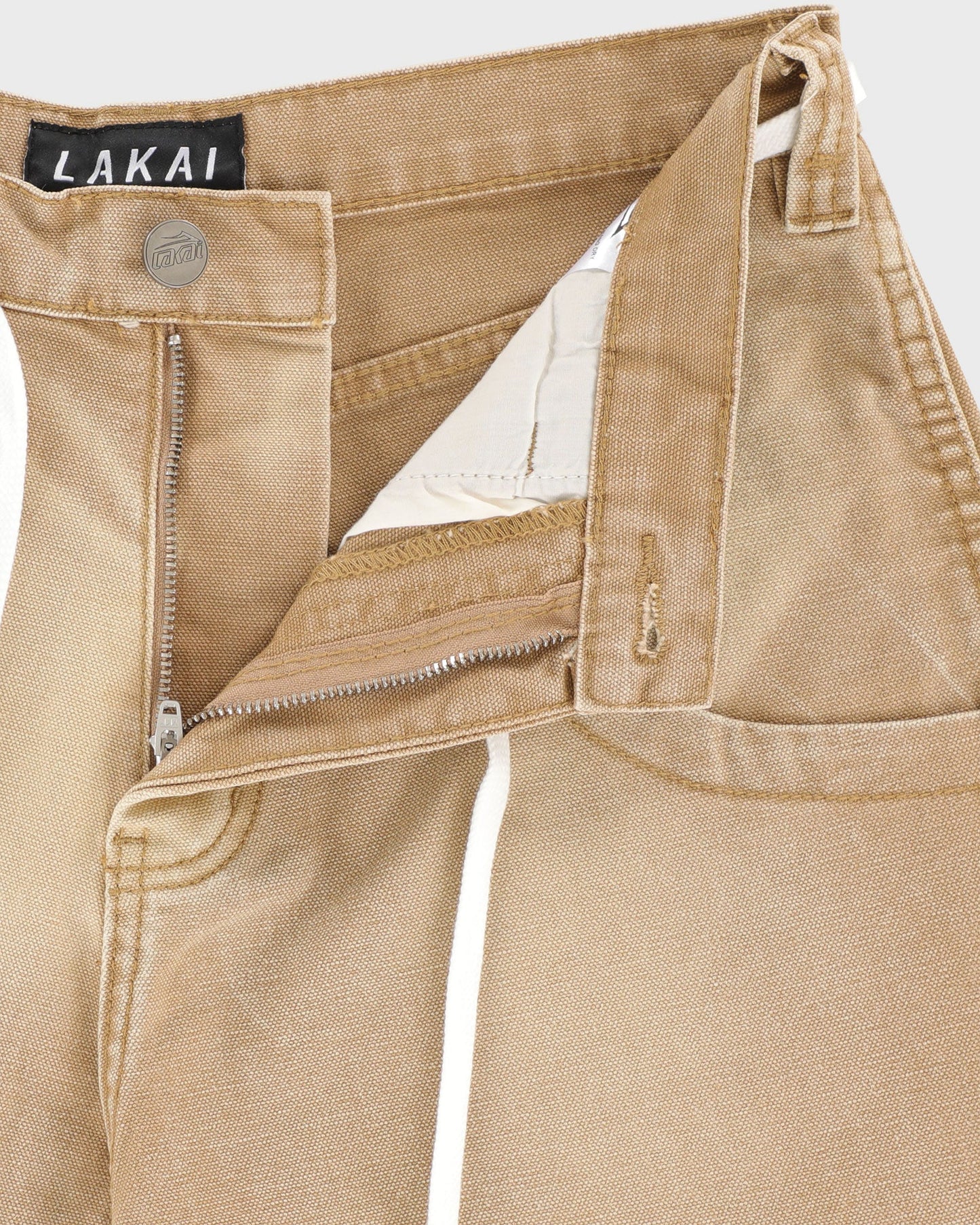 Faded Wide Leg Carpenter Pant - Khaki