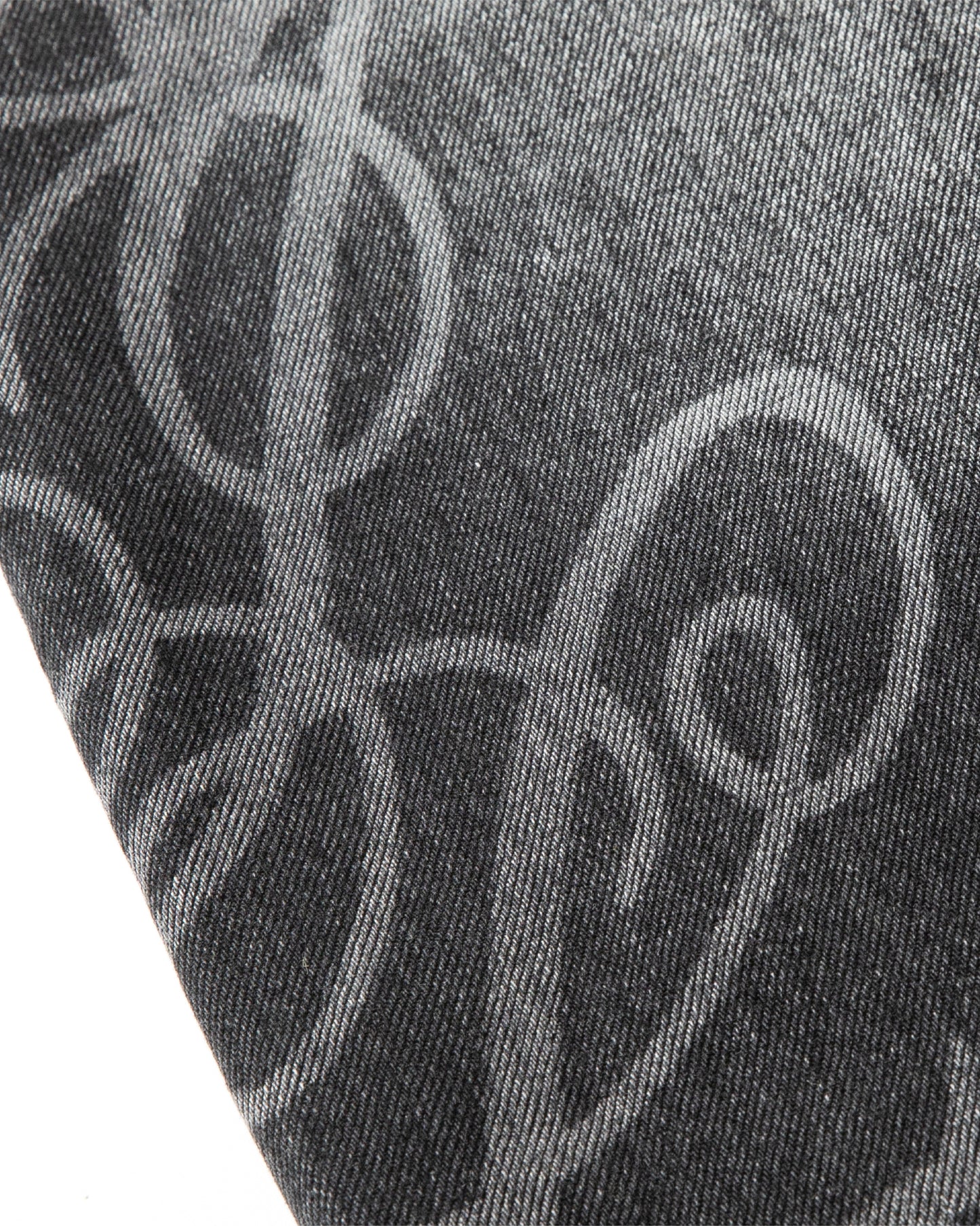 Straight Leg Denims - Distressed/Etched Black
