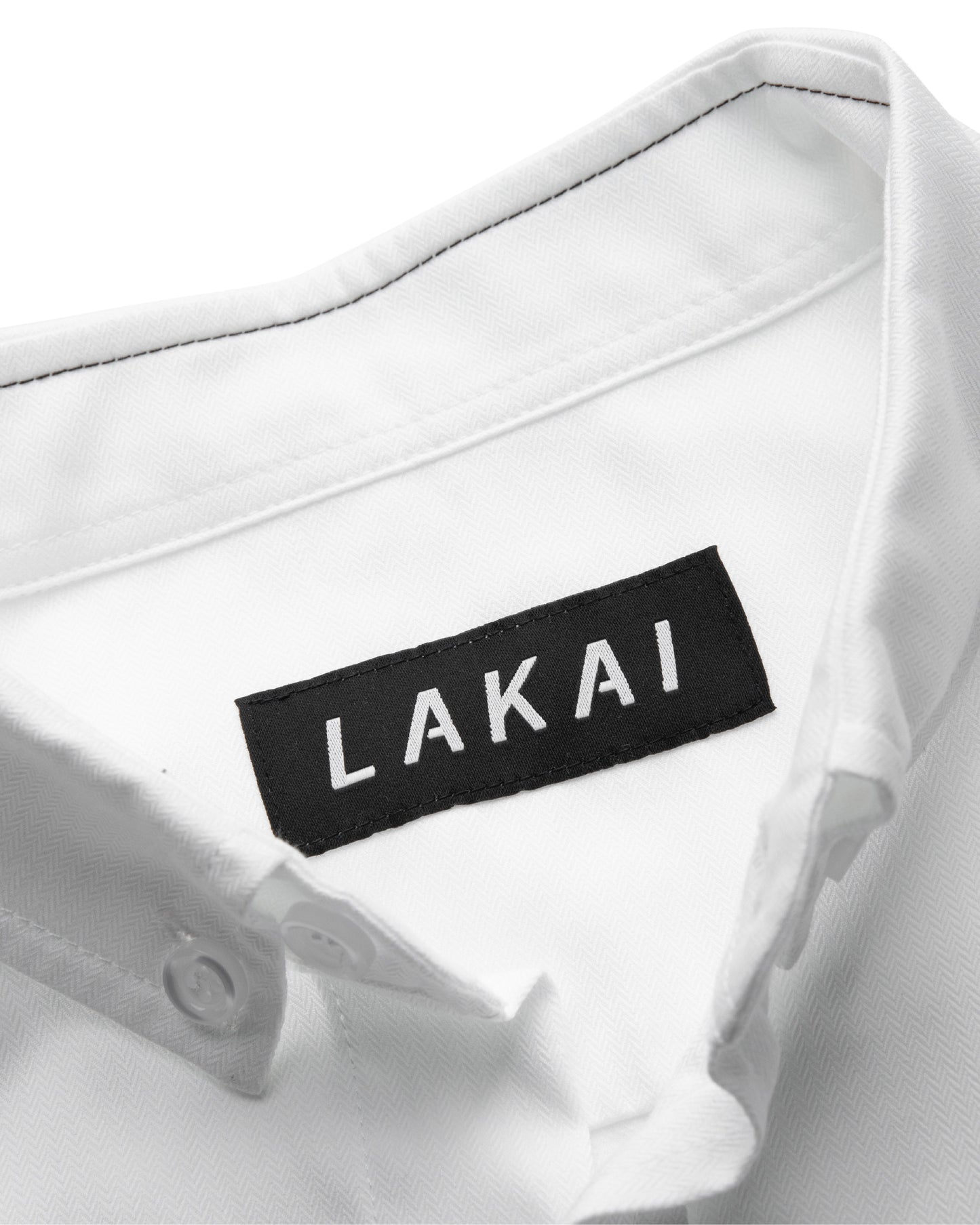 Asymmetrical Placket Cerberus Dress Shirt - White