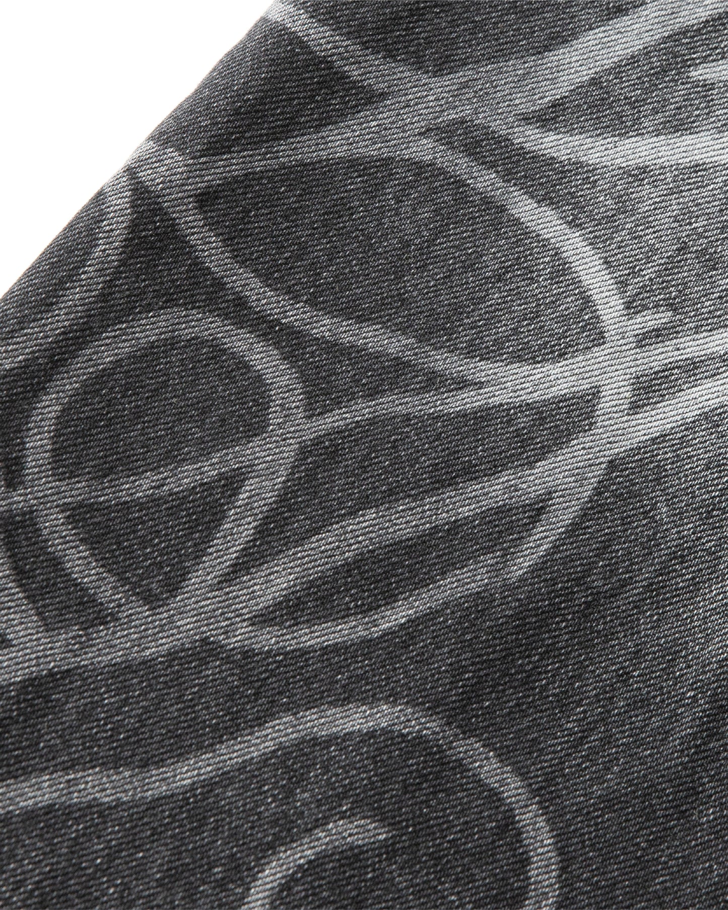 Straight Leg Denims - Distressed/Etched Black