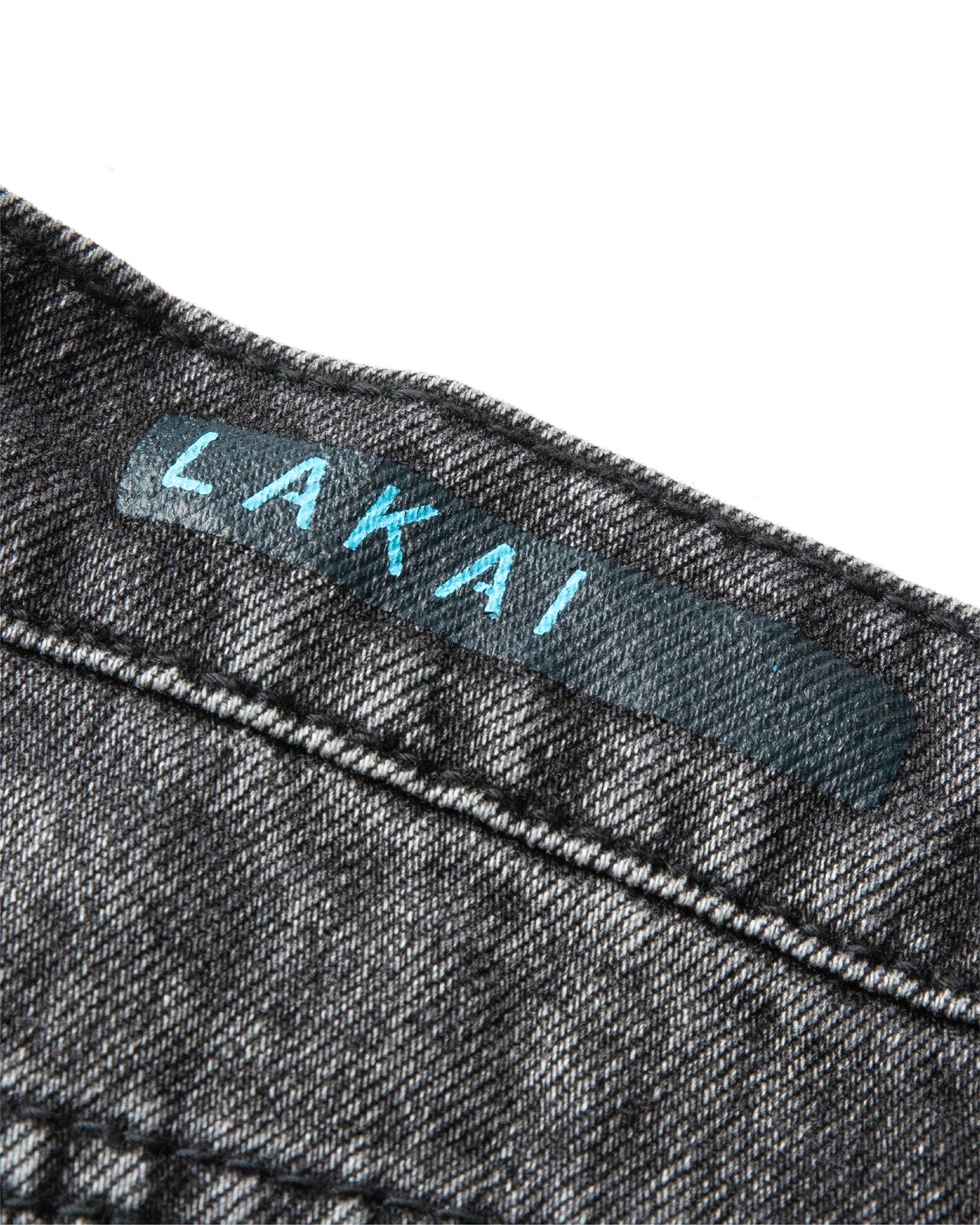 Straight Leg Denims - Distressed/Etched Black