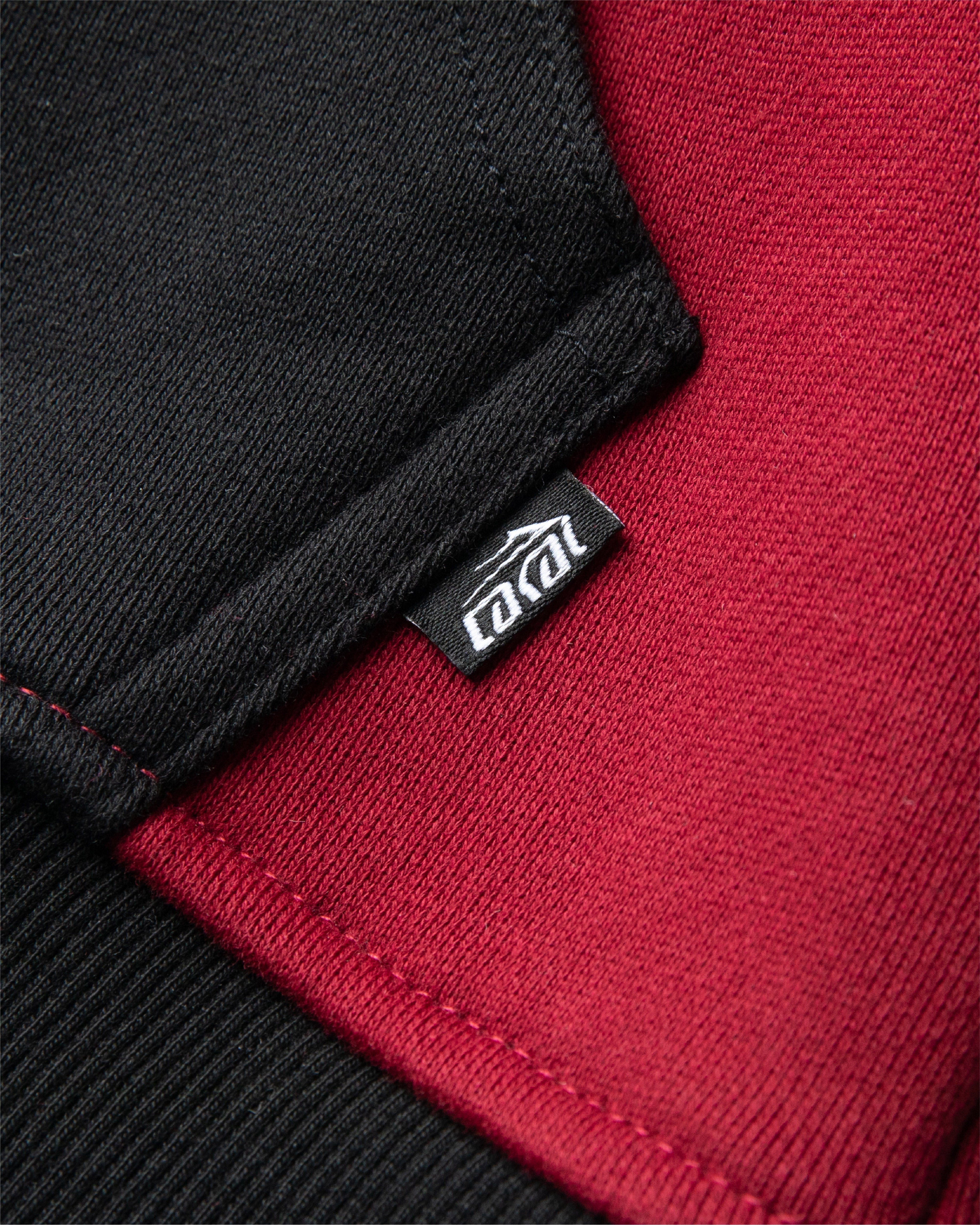 Two Tone Zip Up Hoodie - Red Dahlia / Pirate Black – Lakai