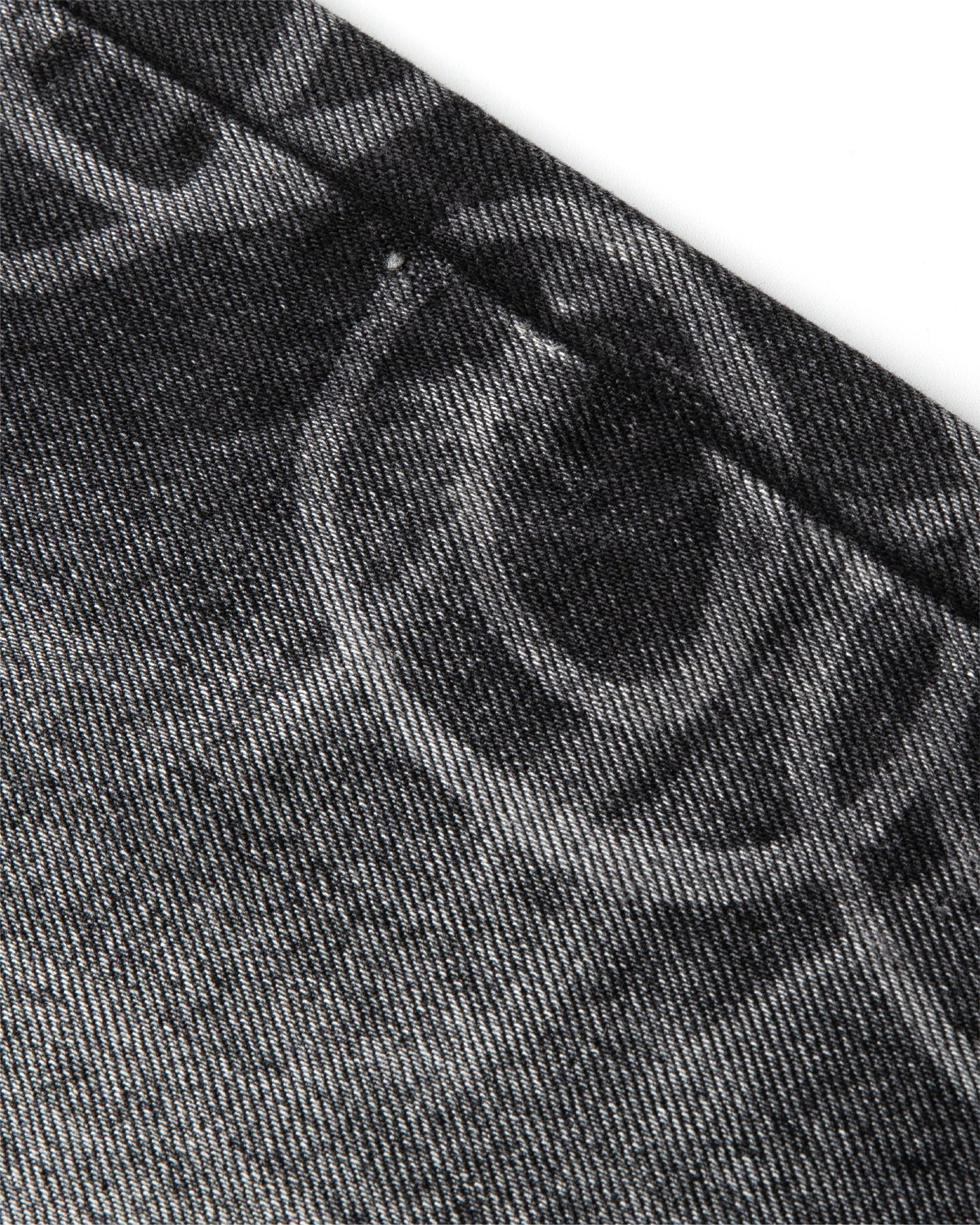 Straight Leg Denims - Distressed/Etched Black