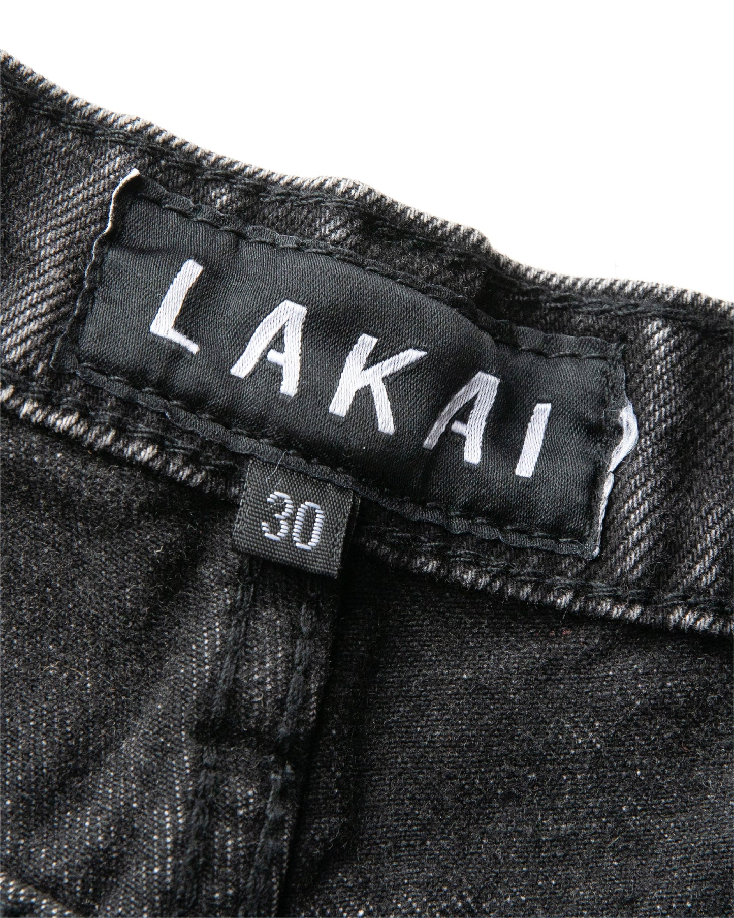 Straight Leg Denims - Distressed/Etched Black