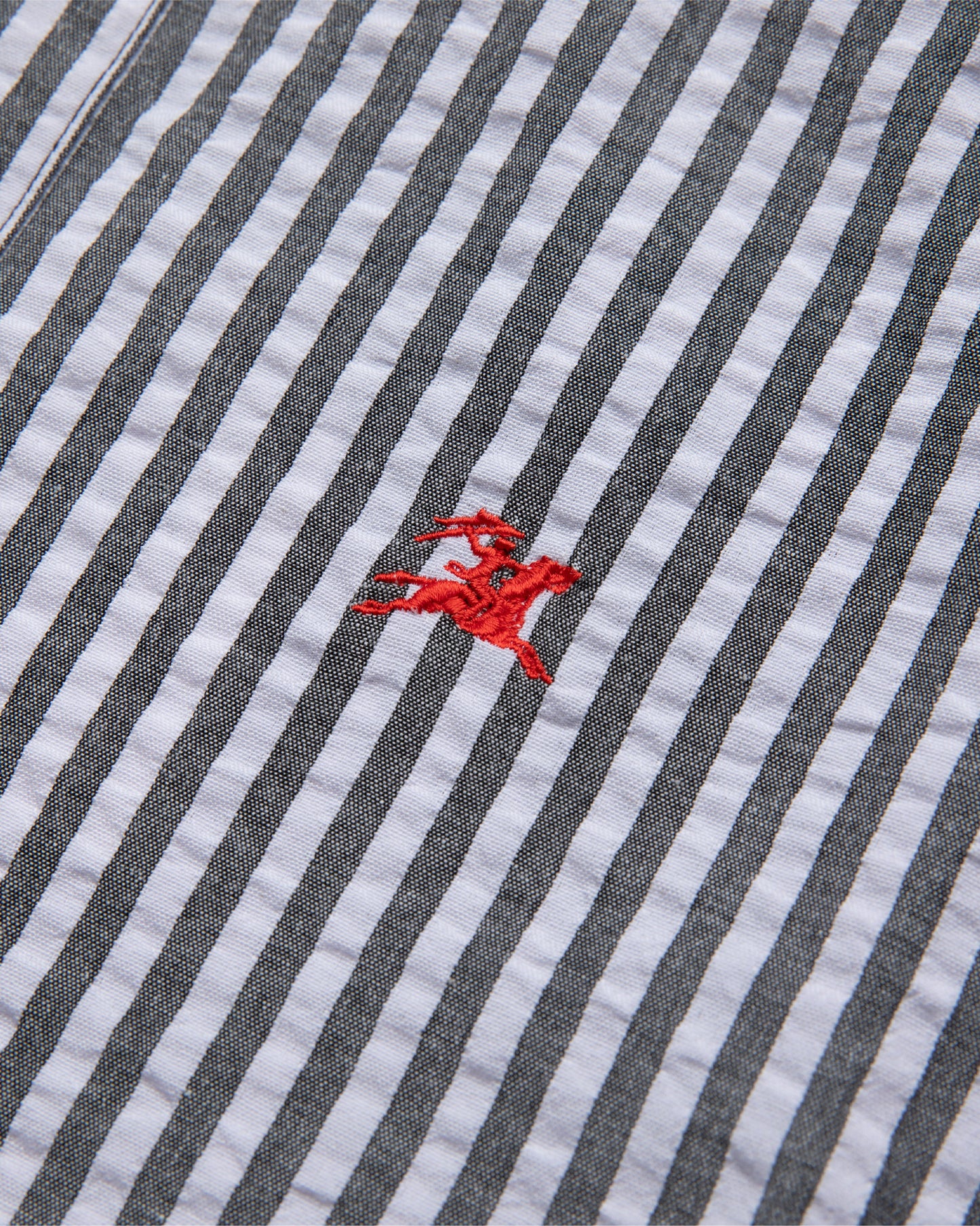 Longsleeve Button Down - Black/White Stripe