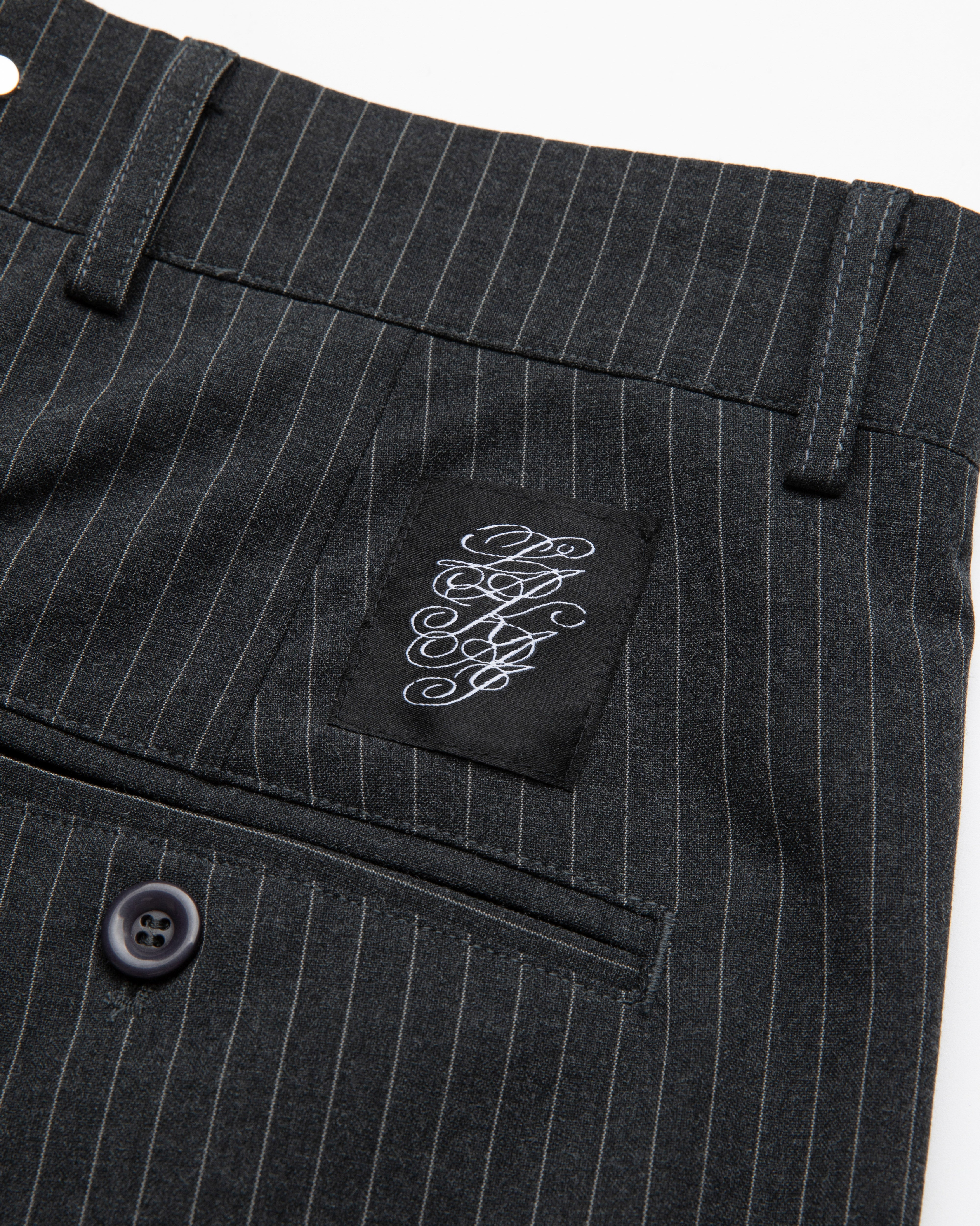 Wide Leg Trousers - Grey Pinstripe – Lakai