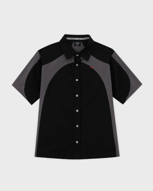 Distressed/Repaired Plaid Button Up Shirt - Multicolor