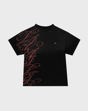 Boxy Tee Signature Print - Vintage Black