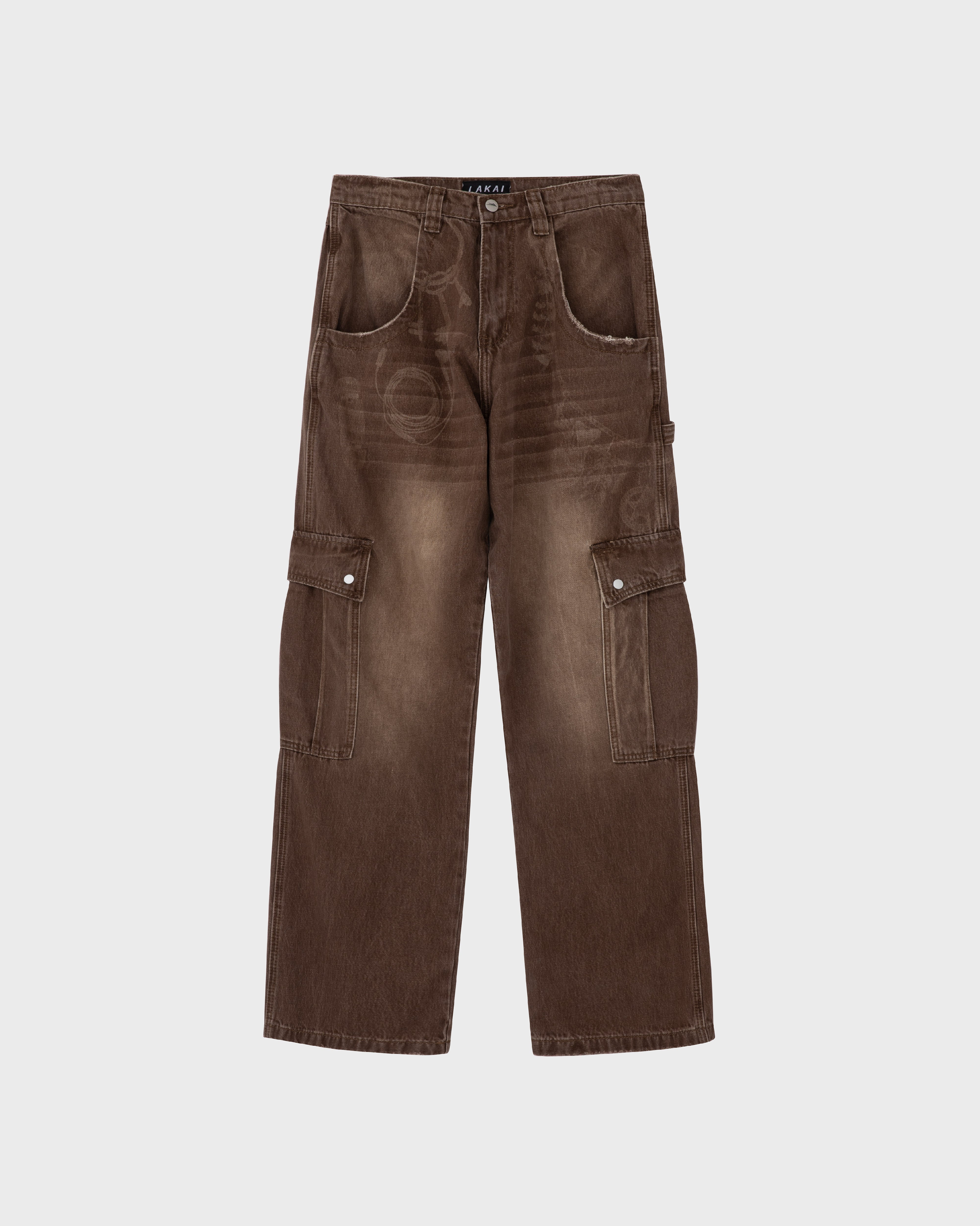 Wide-Leg 'Ghost' Cargo Pants - Brown – Lakai