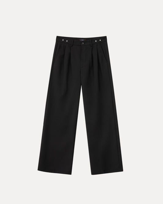 Wide Leg Trousers - Black