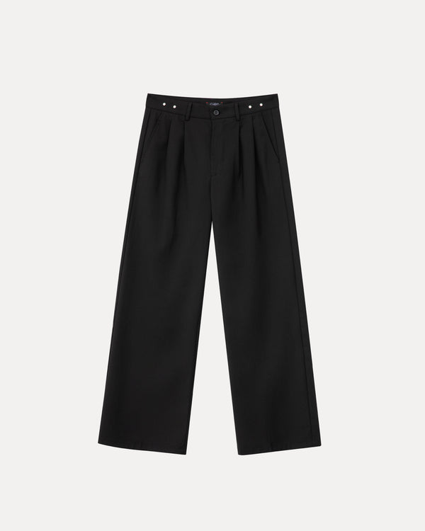 Wide Leg Trousers - Black