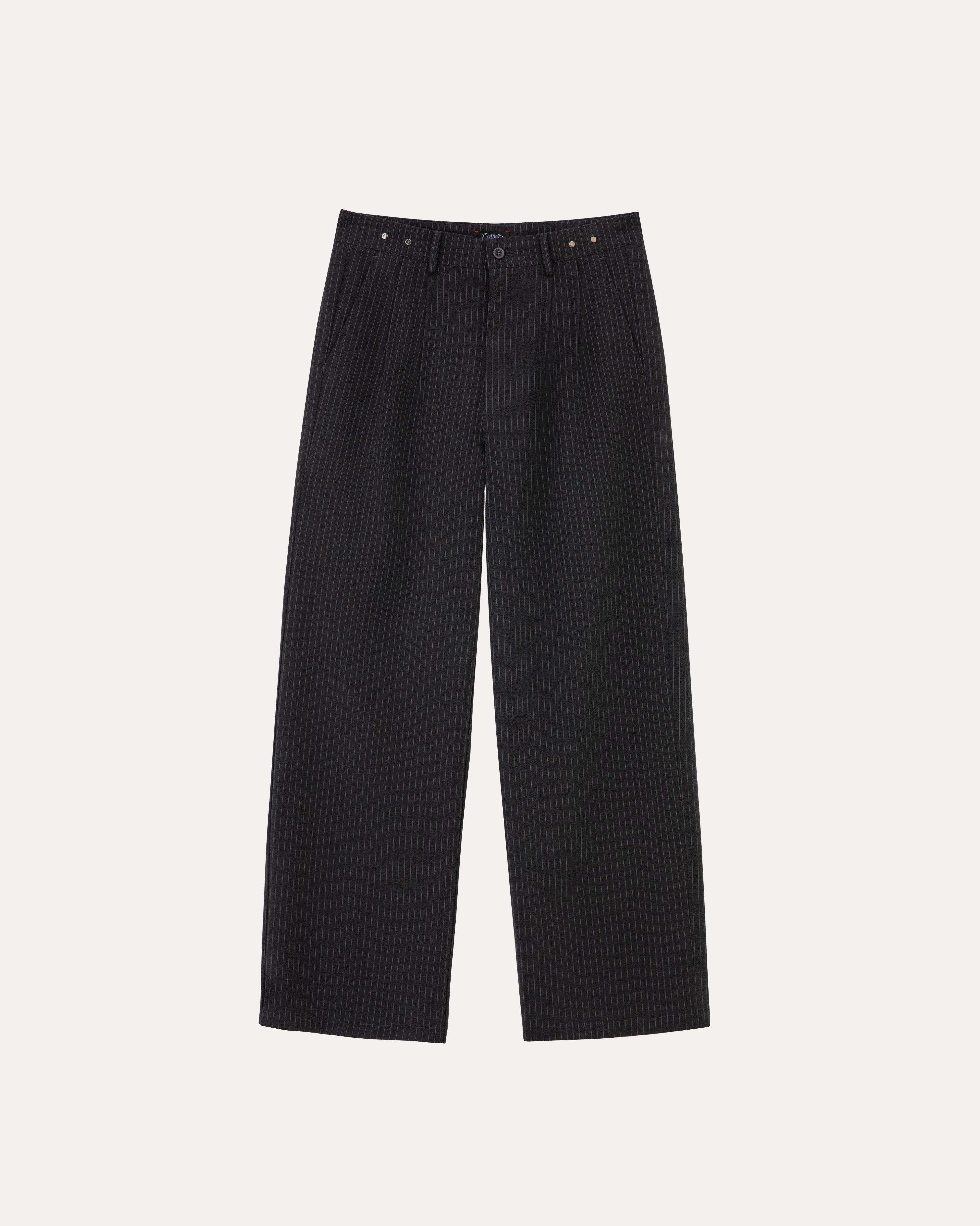 Wide Leg Trousers - Grey Pinstripe – Lakai