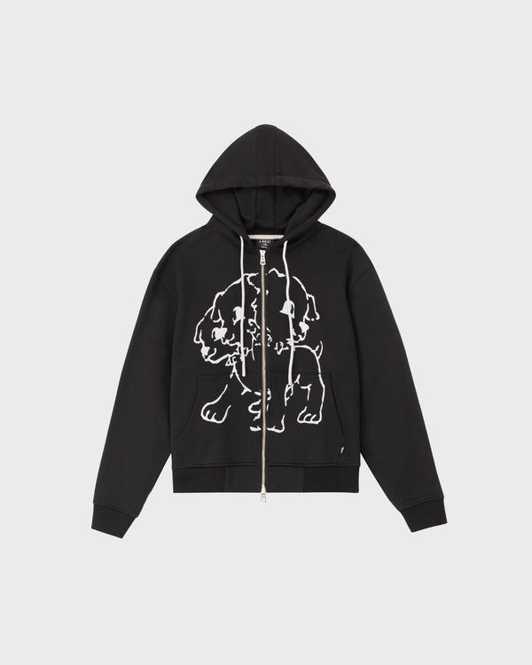 Cerberus Zip Up Hoodie - Black