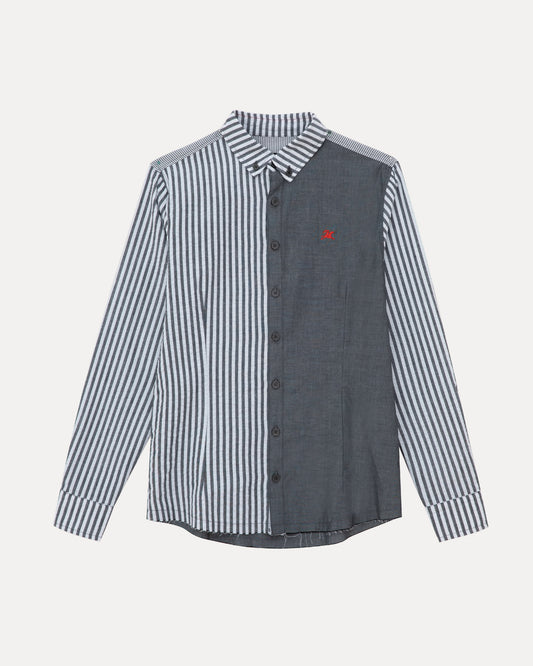 Longsleeve Button Down - Mixed Greys