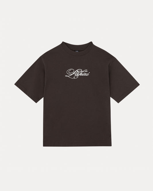 Oversized Signature Tee - Dark Brown