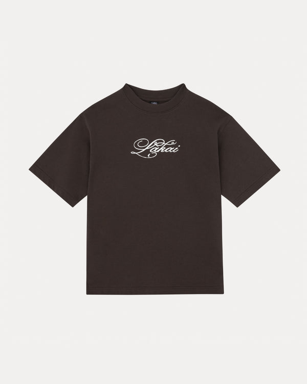 Oversized Signature Tee - Dark Brown