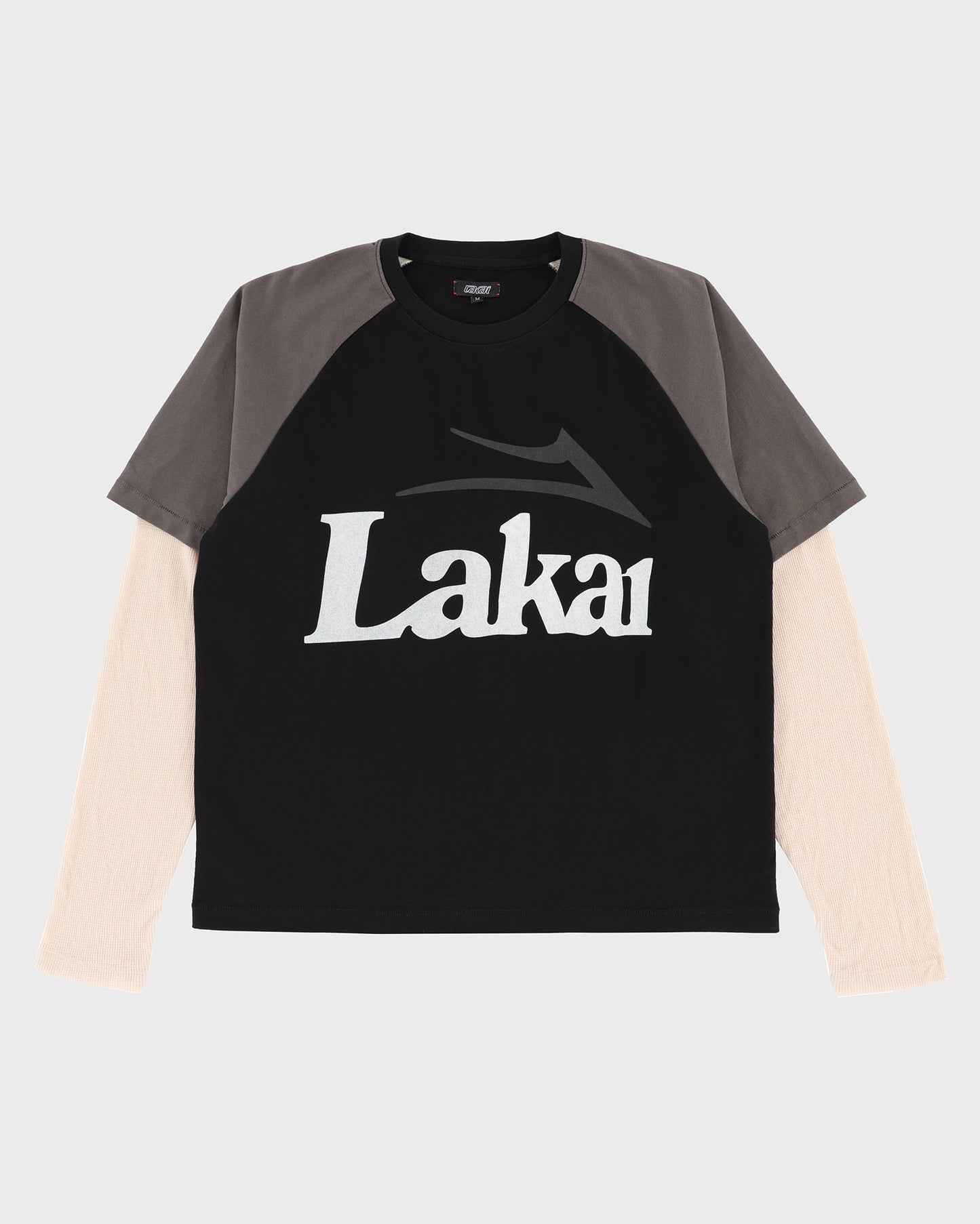 Double Layer Raglan Longsleeve - Black