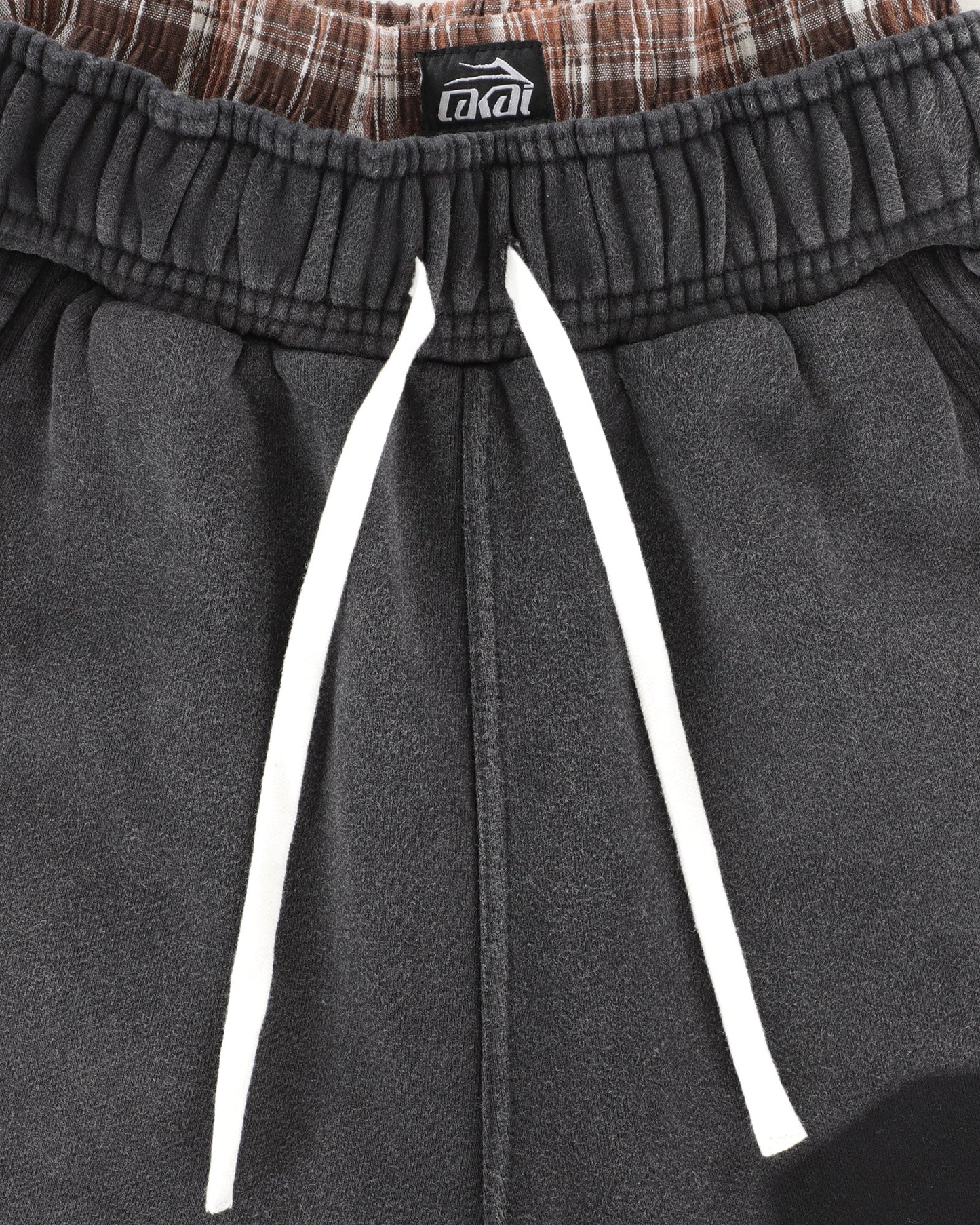 Double Waisted Sunfaded Sweatpants - Black