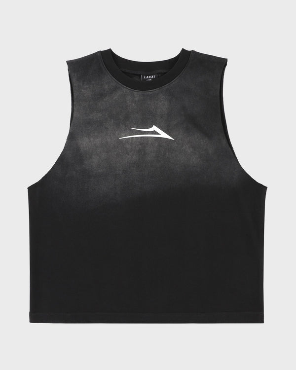 Flare Cutoff Tank Shirt - Black