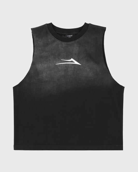 Flare Cutoff Tank Shirt - Black