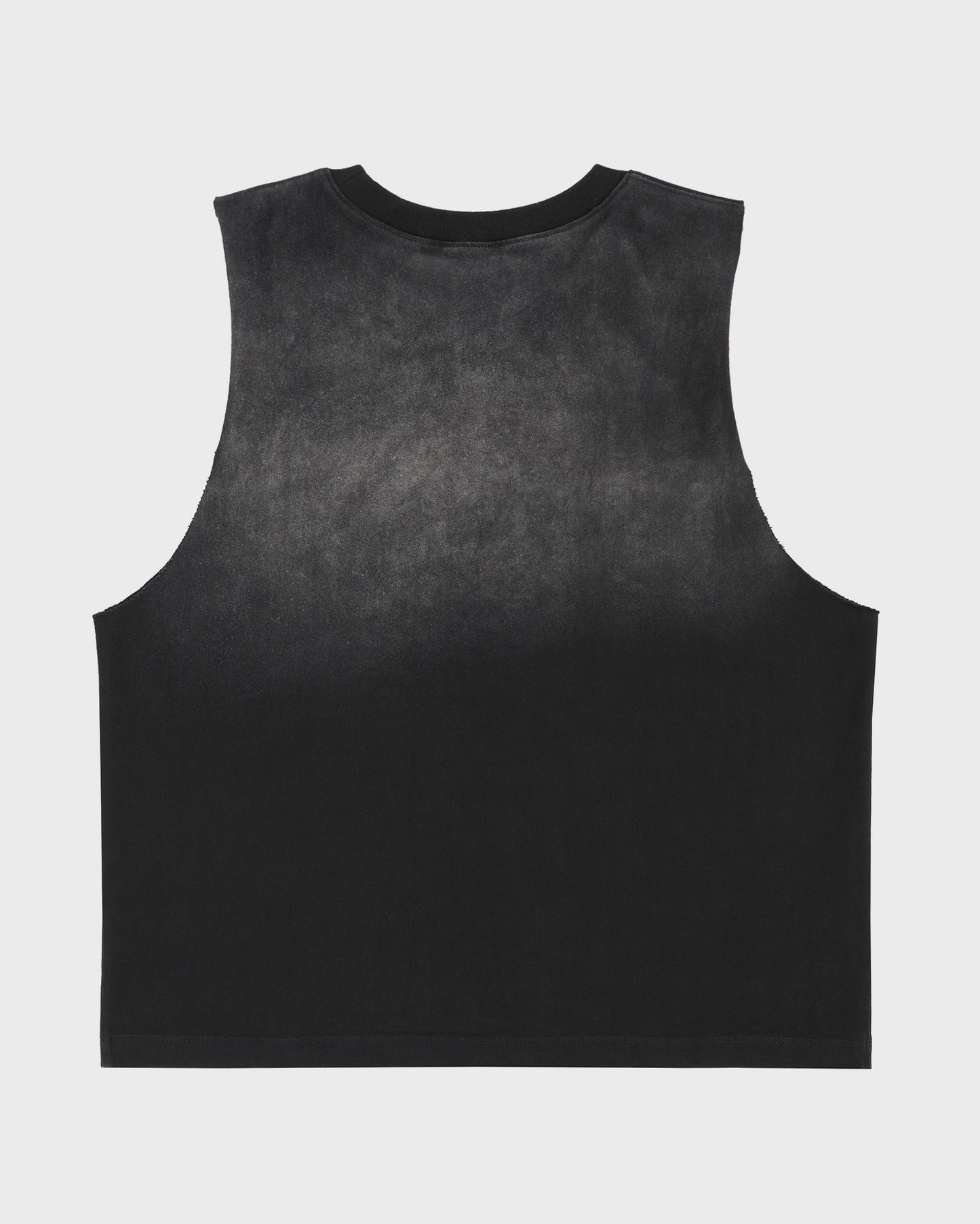 Flare Cutoff Tank Shirt - Black
