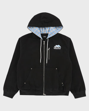 Thermal Lined Black Canvas Zip Up