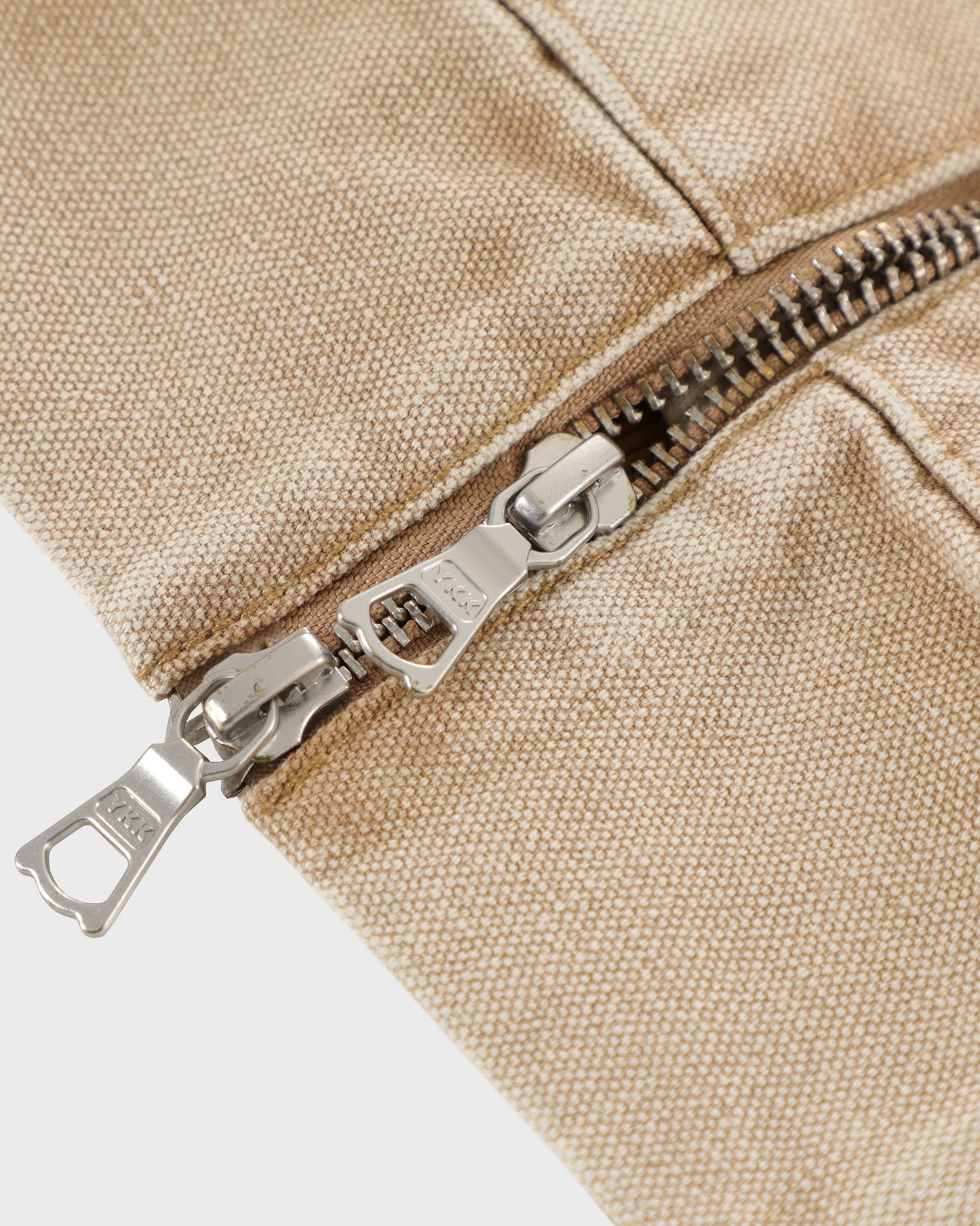 Thermal Lined Khaki Canvas Zip Up
