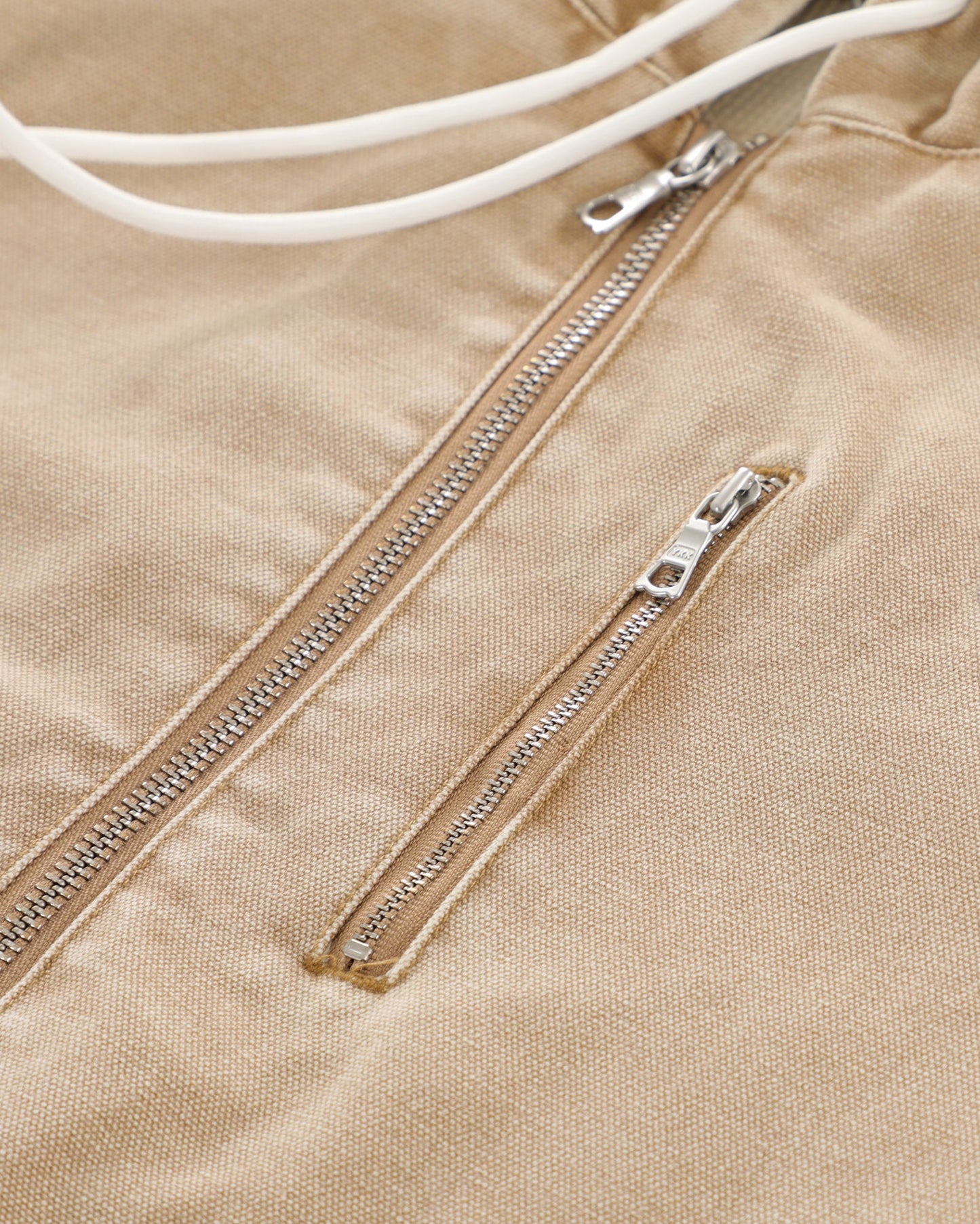 Thermal Lined Khaki Canvas Zip Up