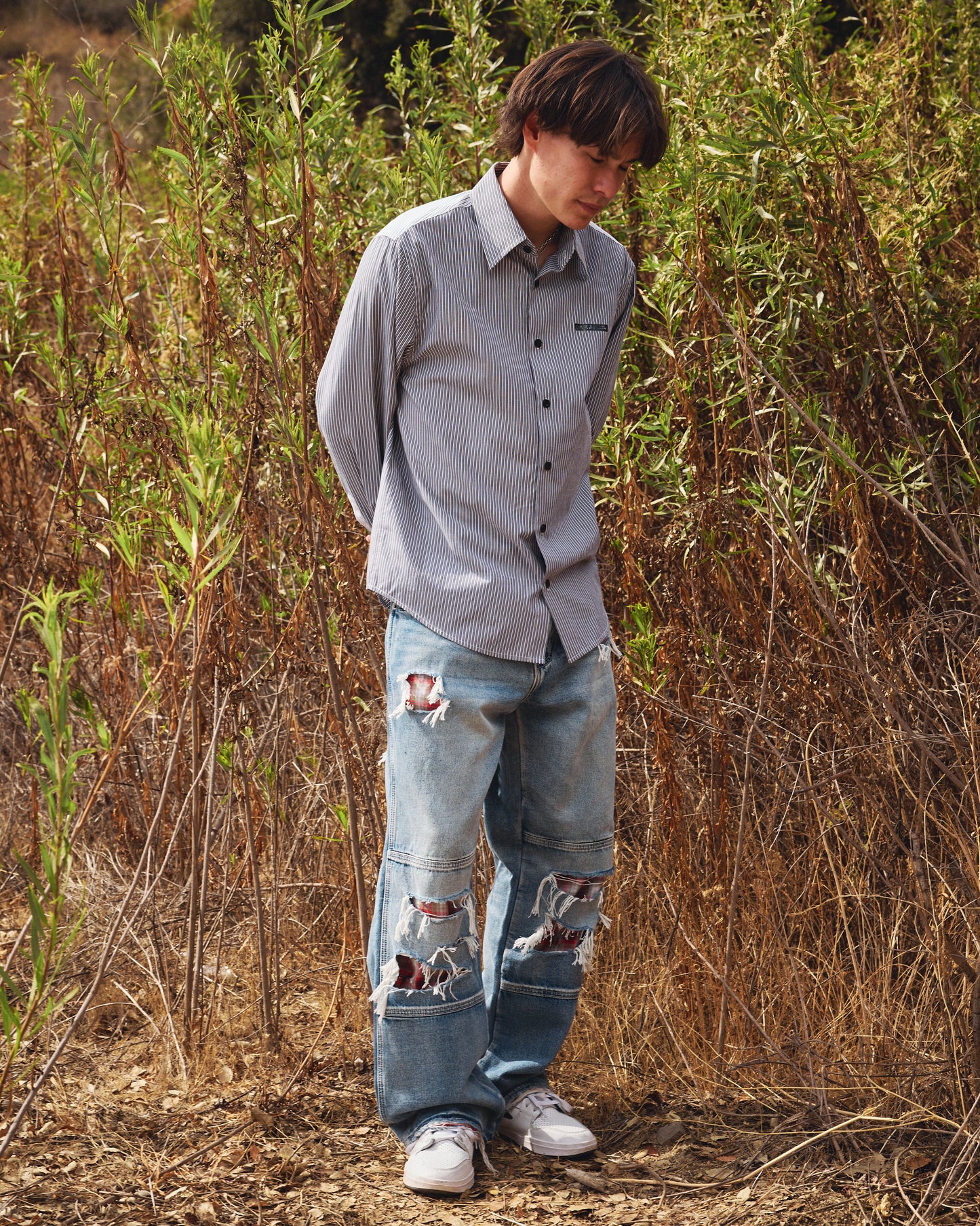 Longsleeve Button Down Shirt - Contrast Panel