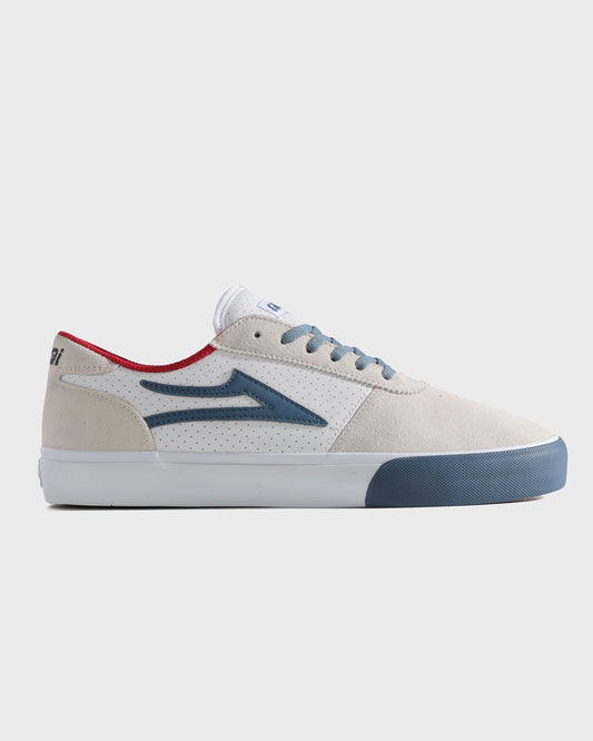 Manchester - White Suede Navy Perf