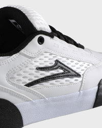 Aran New - WHITE LEATHER BLACK