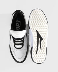 Aran New - WHITE LEATHER BLACK