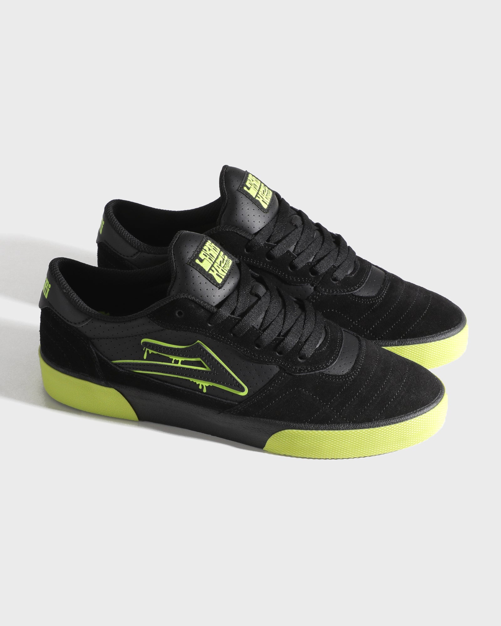  ハイカットスニーカー ブラック/ライム Cambridge - Lakai x Haze Wheels Acid Lime Black Crystal